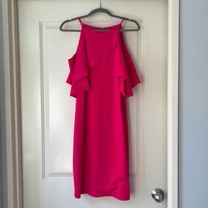 BADGLEY MISCHKA COLD SHOULDER PINK DRESS US4
